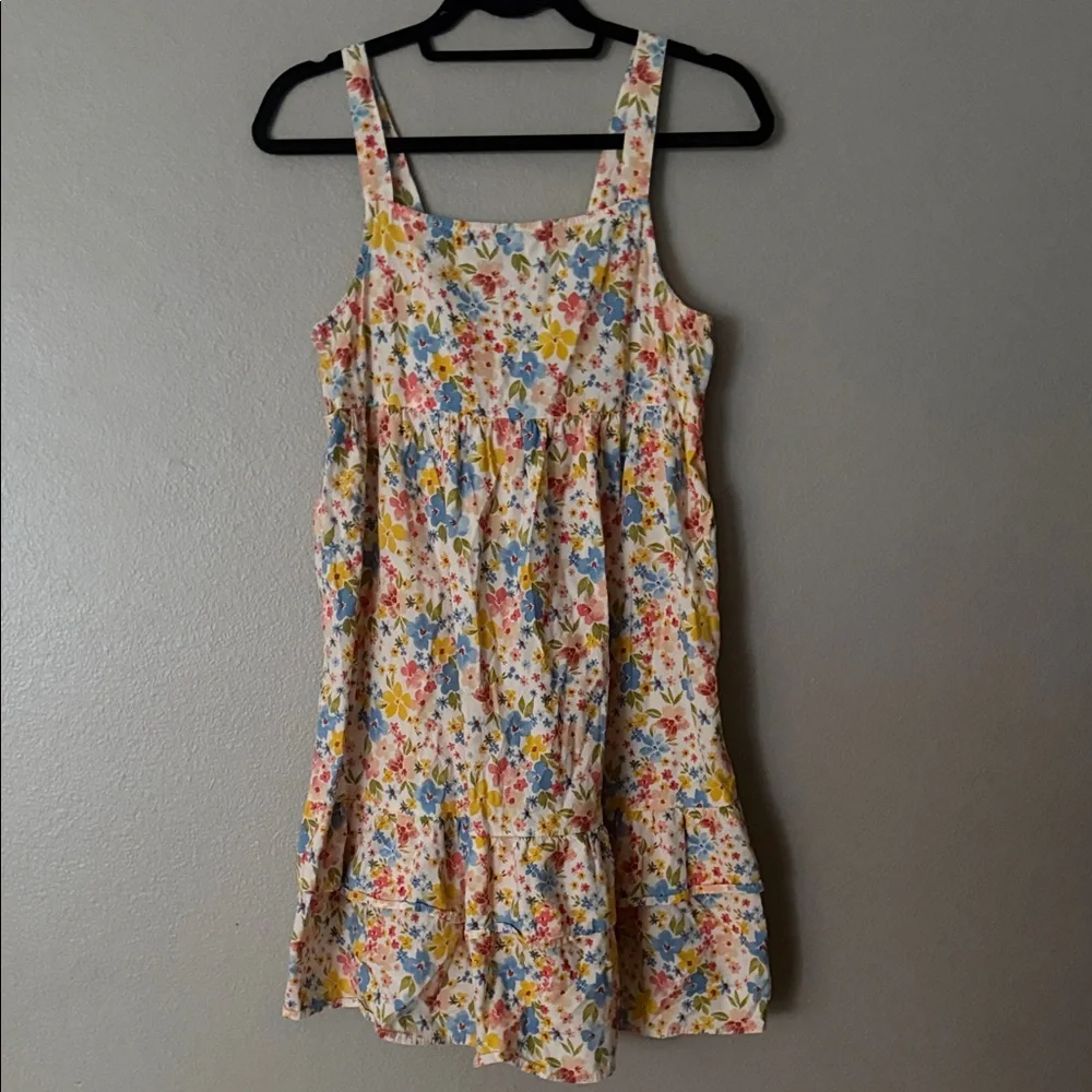 Old Navy Floral Cotton Sundress in White, Blue, Yellow, Pink